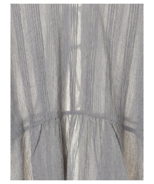 Samansa Mos2（サマンサ モスモス）の「綿ラミー千鳥柄ピンタックブラウス（トップス・ブラック/ネイビー/ラベンダー・F）」の7枚目の写真