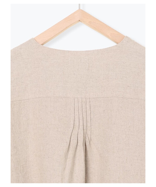 Samansa Mos2（サマンサ モスモス）の「ふわっと麻レーヨンジャケット（ジャケット/アウター・チャコールグレー/ベージュ/グリーン・F）」の6枚目の写真