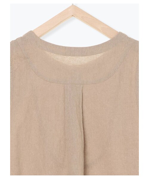 Samansa Mos2（サマンサ モスモス）の「綿麻シャンブレーベスト（トップス・チャコールグレー/ベージュ/キャメル・F）」の6枚目の写真