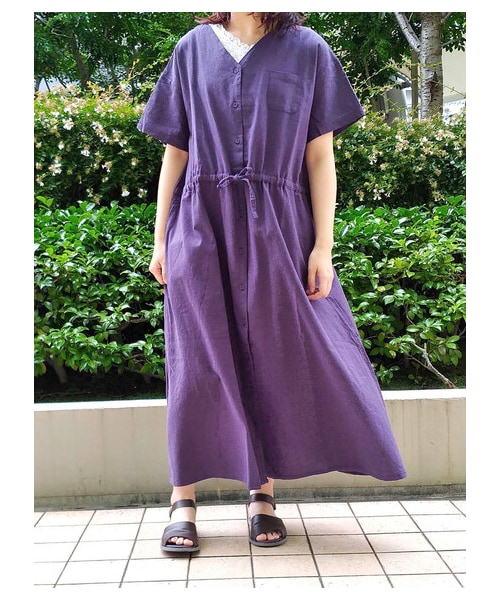 サマンサモスモスリネンワンピースなどセット販売 楽天市場】リネンバンドカラー前開きワンピース Samansa Mos2