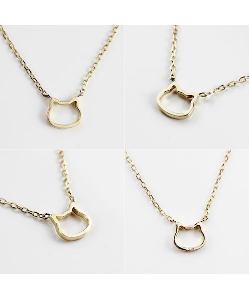 pinacoteca（ピナコテーカ）の「ピナコテーカ 729 キャット フェイス シルエット ネックレス（ネックレス・レディース・ゴールド・40cm）」の3枚目の写真