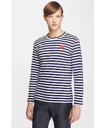 COMME des GARCONS | Comme des Garçons 'Play' Stripe Long Sleeve Crewneck T-Shirt(Tシャツ/カットソー)