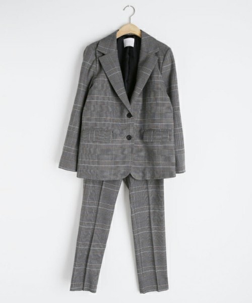 DHOLIC（ディーホリック）の「チェックジャケット&スラックスSET（セットアップ・レディース・レッド/ブラック・S/M）」の2枚目の写真