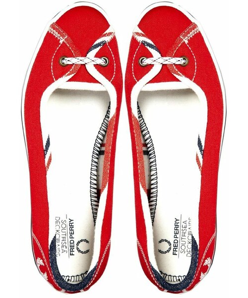 FRED PERRY(フレッドペリー)の「Fred Perry Jet South Sea Deckchair Red Pumps(パンプス・red・US 9)」の2枚目の写真