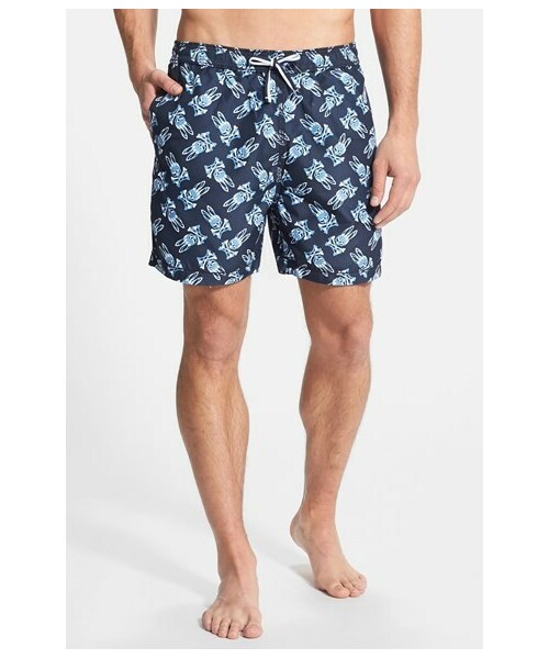 Psycho Bunny(サイコバニー)の「Psycho Bunny Shadow Print Swim Trunks(水着・Navy・Regular 6(l)/Regular 5(m)/Regular 7(xl)/Regular 4(s))」の4枚目の写真