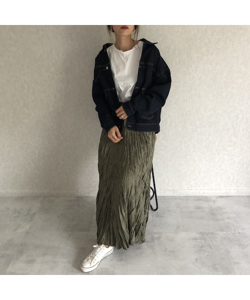 copine（コピン）の「ワッシャーアシンメトリーロングスカート (3color)【クリックポスト対象商品】（スカート・レディース・その他）」の6枚目の写真