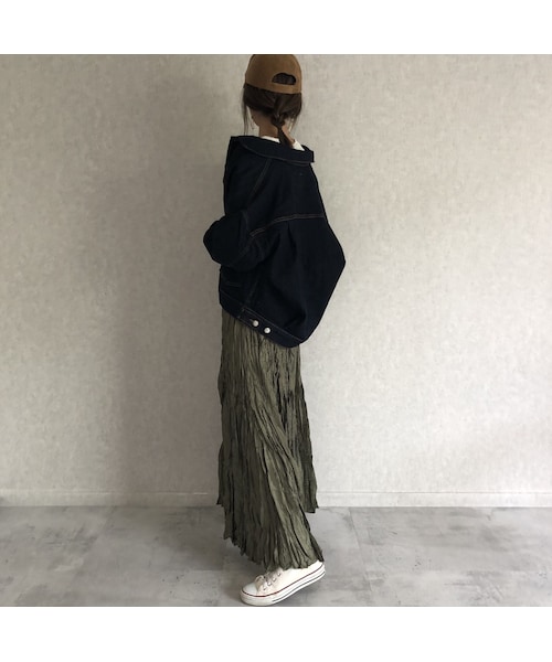 copine（コピン）の「ワッシャーアシンメトリーロングスカート (3color)【クリックポスト対象商品】（スカート・レディース・その他）」の7枚目の写真