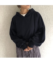 copine | ボリューム袖タックデザイン！シンプルパーカー【クリックポスト対象商品】(パーカー)