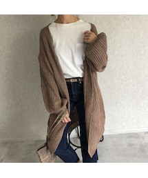 copine | 再々入荷！ボリューム袖！ざっくりニットロングカーディガン(2color)(カーディガン/ボレロ)