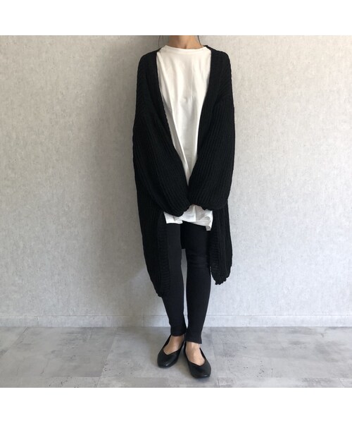 copine（コピン）の「再々入荷！ボリューム袖！ざっくりニットロングカーディガン(2color)（カーディガン/ボレロ・レディース・その他）」の8枚目の写真