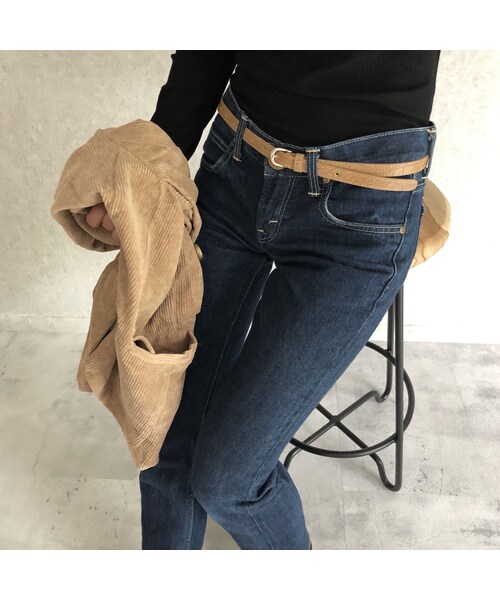 copine(コピン)の「シンプルクロコ型押し細ベルト(2color)【クリックポスト対象商品】(ベルト・レディース・その他)」の9枚目の写真