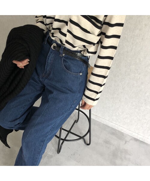 copine(コピン)の「シンプルクロコ型押し細ベルト(2color)【クリックポスト対象商品】(ベルト・レディース・その他)」の11枚目の写真