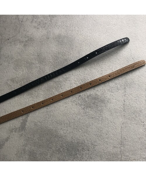 copine(コピン)の「シンプルクロコ型押し細ベルト(2color)【クリックポスト対象商品】(ベルト・レディース・その他)」の3枚目の写真