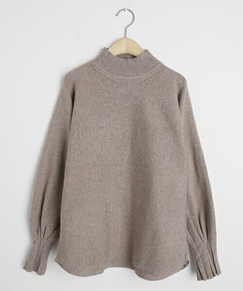 DHOLIC（ディーホリック）の「ハイネックタックニット（ニット/セーター・レディース・ブラック/グレー/ベージュ・FREE）」の3枚目の写真