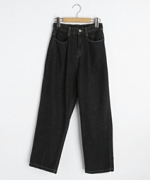 DHOLIC（ディーホリック）の「バックゴムワイドデニムパンツ（デニムパンツ・レディース・ブルー/ブラック・FREE）」の2枚目の写真