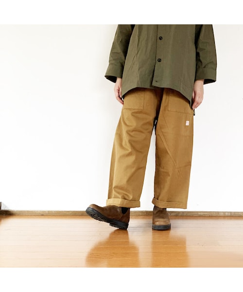 ベージュ ワークパンツ 4ポケット 快晴堂（カイセイドウ）の「＊ユニセックス＊快晴堂-
