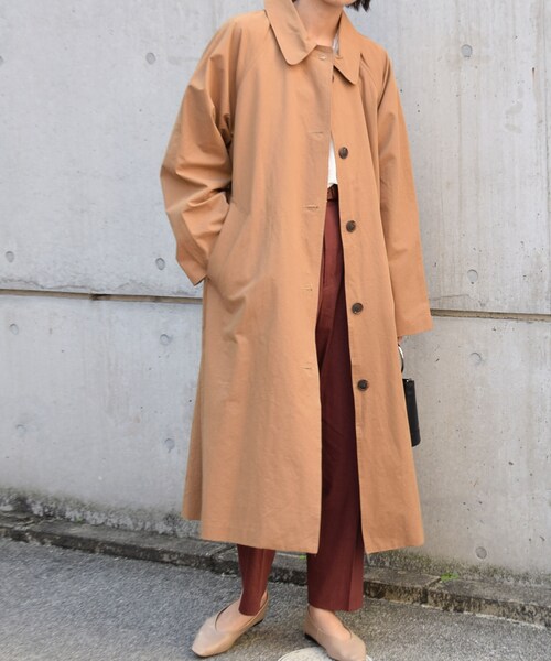 no brand（ノーブランド）の「ステンカラーオーバーコート（ステンカラーコート・レディース・その他）」の2枚目の写真