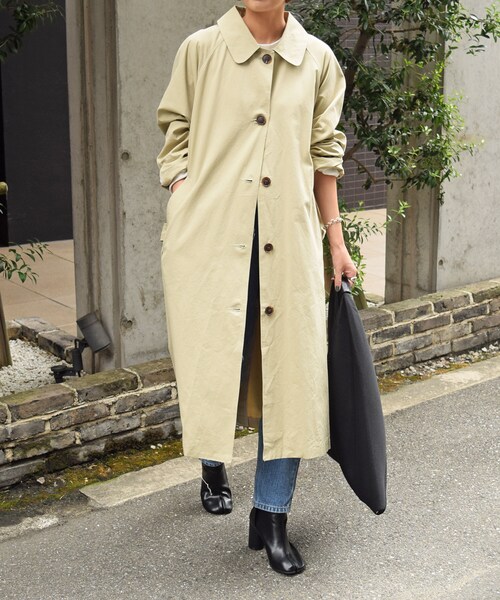 no brand（ノーブランド）の「ステンカラーオーバーコート（ステンカラーコート・レディース・その他）」の4枚目の写真