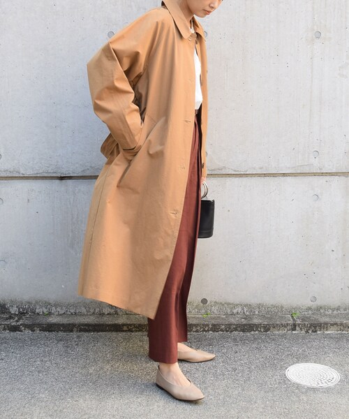 no brand（ノーブランド）の「ステンカラーオーバーコート（ステンカラーコート・レディース・その他）」の3枚目の写真