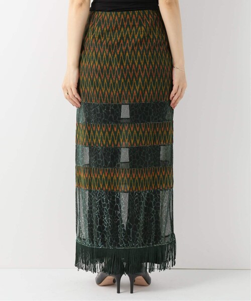 CITYSHOP（シティーショップ）の「Mixed Media スカート（スカート・グリーン/XS/残り1点/S）」の5枚目の写真