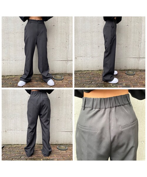 no brand（ノーブランド）の「ちょいフレアスラックスパンツ｢カラぷる｣（スラックス・レディース・その他）」の13枚目の写真