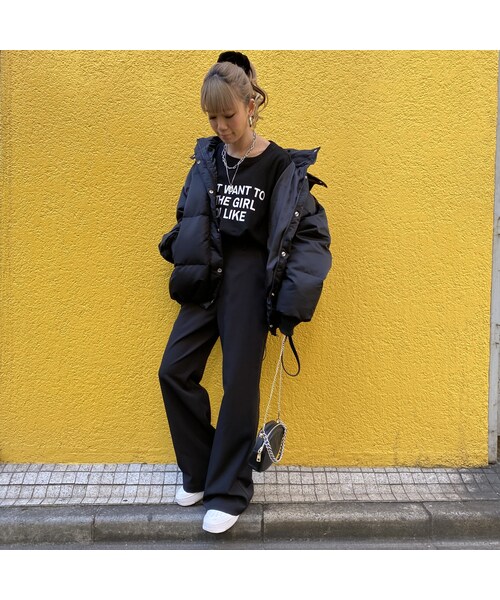 no brand（ノーブランド）の「ちょいフレアスラックスパンツ｢カラぷる｣（スラックス・レディース・その他）」の8枚目の写真