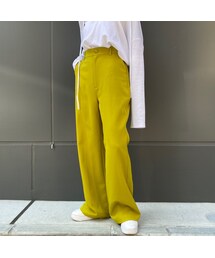 no brand | ちょいフレアスラックスパンツ｢カラぷる｣(スラックス)