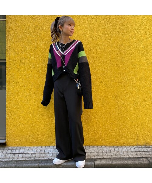 no brand（ノーブランド）の「ちょいフレアスラックスパンツ｢カラぷる｣（スラックス・レディース・その他）」の7枚目の写真