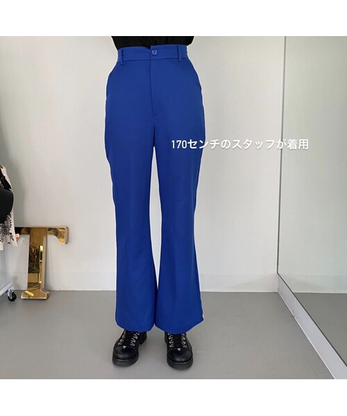 no brand（ノーブランド）の「ちょいフレアスラックスパンツ｢カラぷる｣（スラックス・レディース・その他）」の12枚目の写真