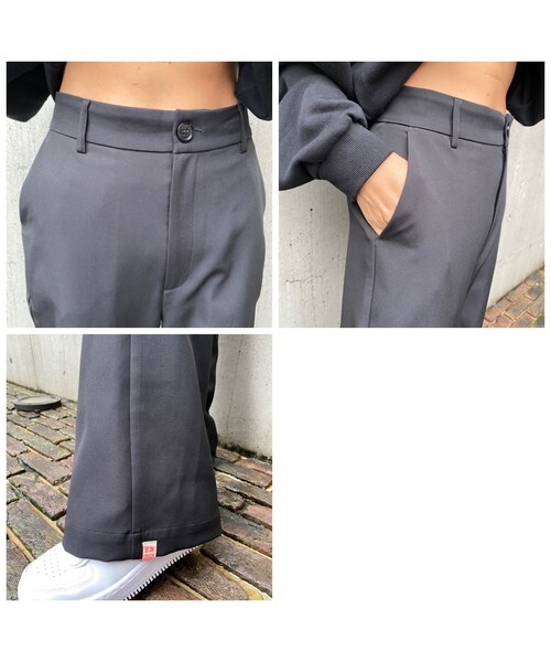 no brand（ノーブランド）の「ちょいフレアスラックスパンツ｢カラぷる｣（スラックス・レディース・その他）」の14枚目の写真