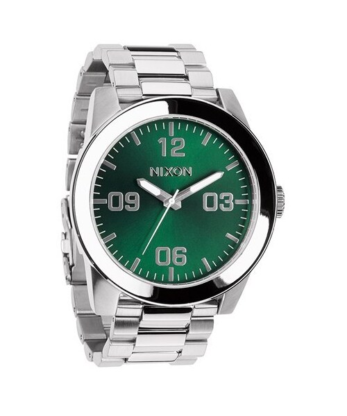 NIXON（ニクソン）の「Nixon 'The Corporal' Bracelet Watch, 48mm（アナログ腕時計・Silver/ Green）」の5枚目の写真