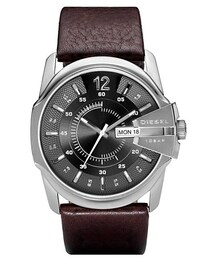 DIESEL | DIESEL® 'Master Chief' Leather Strap Watch, 45mm(アナログ腕時計)