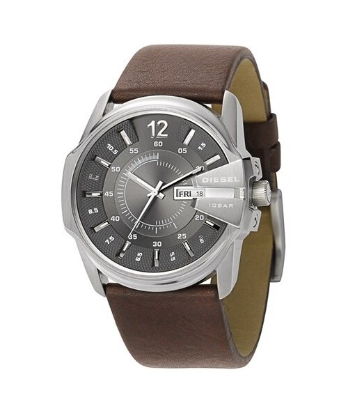 DIESEL(ディーゼル)の「DIESEL® 'Master Chief' Leather Strap Watch, 45mm(アナログ腕時計・Brown)」の3枚目の写真