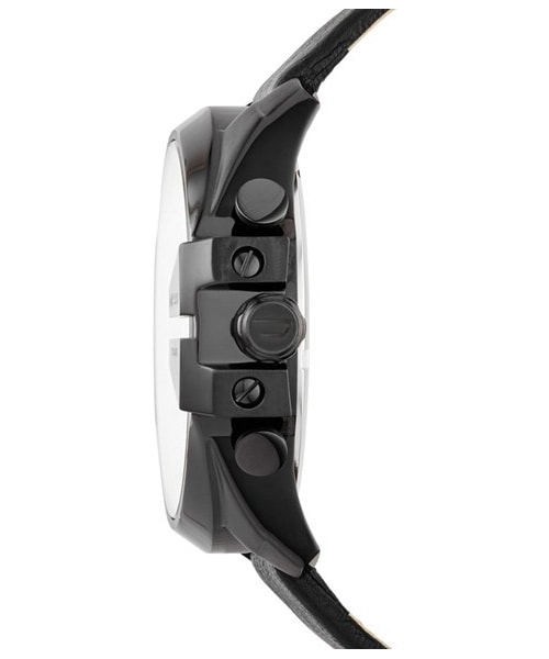 DIESEL（ディーゼル）の「DIESEL® Chronograph Leather Strap Watch, 51mm（アナログ腕時計・Black/ Iridescent Crystal）」の3枚目の写真