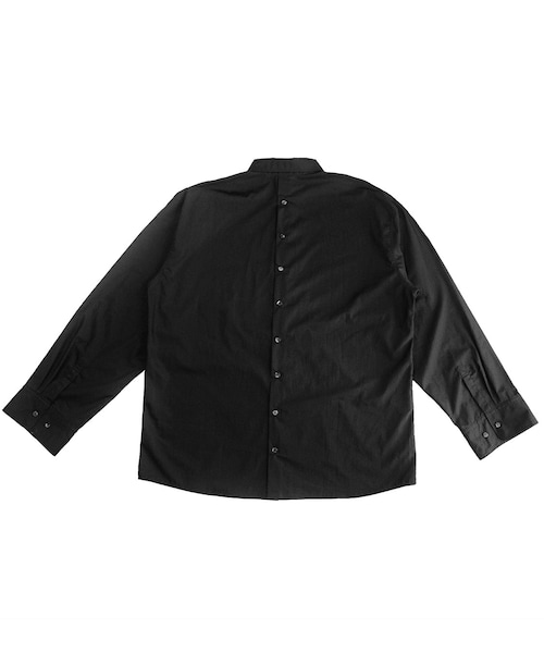 YohKi（ヨウキ）の「"Henkei " Back-open regular collar shirt(Black)（シャツ/ブラウス・メンズ・ブラック・2/3）」の2枚目の写真