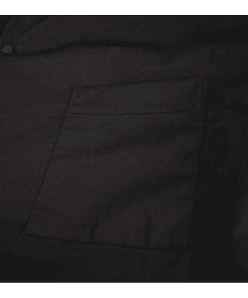 YohKi（ヨウキ）の「"Henkei " Back-open regular collar shirt(Black)（シャツ/ブラウス・メンズ・ブラック・2/3）」の4枚目の写真