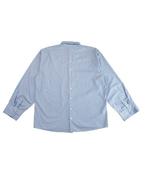 YohKi（ヨウキ）の「"Henkei " Back-open regular collar shirt(Stripe)（シャツ/ブラウス・メンズ・ブルー・2/3）」の2枚目の写真