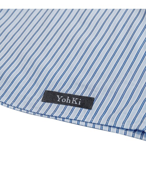YohKi（ヨウキ）の「"Henkei " Back-open regular collar shirt(Stripe)（シャツ/ブラウス・メンズ・ブルー・2/3）」の7枚目の写真