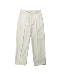 YohKi | " Orikaeshi“ straight slacks(White)(スラックス)