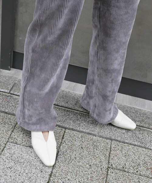 Sheson(シーズン)の「カットベロアリブパンツ(その他パンツ・レディース・グレー/アイボリー/ブラウン/ミント・FREE)」の7枚目の写真