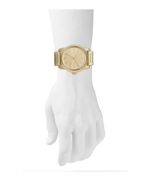 DIESEL(ディーゼル)の「DIESEL® 'Franchise' Bracelet Watch, 46mm(アナログ腕時計・Gold)」の2枚目の写真