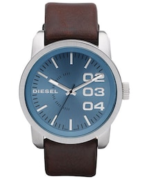 DIESEL | DIESEL® 'Franchise' Leather Strap Watch, 46mm(アナログ腕時計)