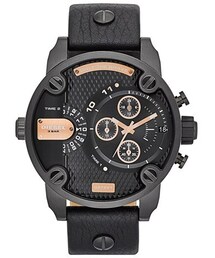 DIESEL | DIESEL® 'Little Daddy' Chronograph Leather Strap Watch, 51mm(アナログ腕時計)
