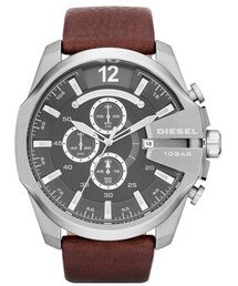 DIESEL | DIESEL® 'Mega Chief' Leather Strap Watch, 51mm(アナログ腕時計)