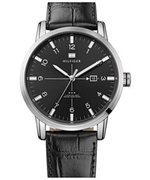 TOMMY HILFIGER | Tommy Hilfiger Round Embossed Leather Strap Watch, 44mm(アナログ腕時計)