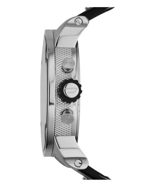 DIESEL（ディーゼル）の「DIESEL® 'Little Daddy' Chronograph Leather Strap Watch, 51mm（アナログ腕時計・Black/ Silver）」の3枚目の写真
