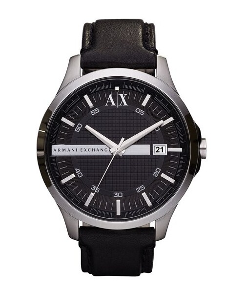 ARMANI EXCHANGE（アルマーニエクスチェンジ）の「AX Armani Exchange Leather Strap Watch
