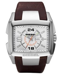 DIESEL | DIESEL® 'Bugout' Leather Strap Watch, 54mm x 49mm(アナログ腕時計)