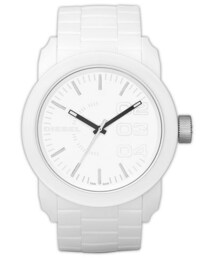 DIESEL | DIESEL® 'Franchise' Round Silicone Strap Watch, 44mm(アナログ腕時計)
