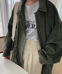 DHOLIC STYLE | オーバーフィットロングジャンパー(ミリタリージャケット)